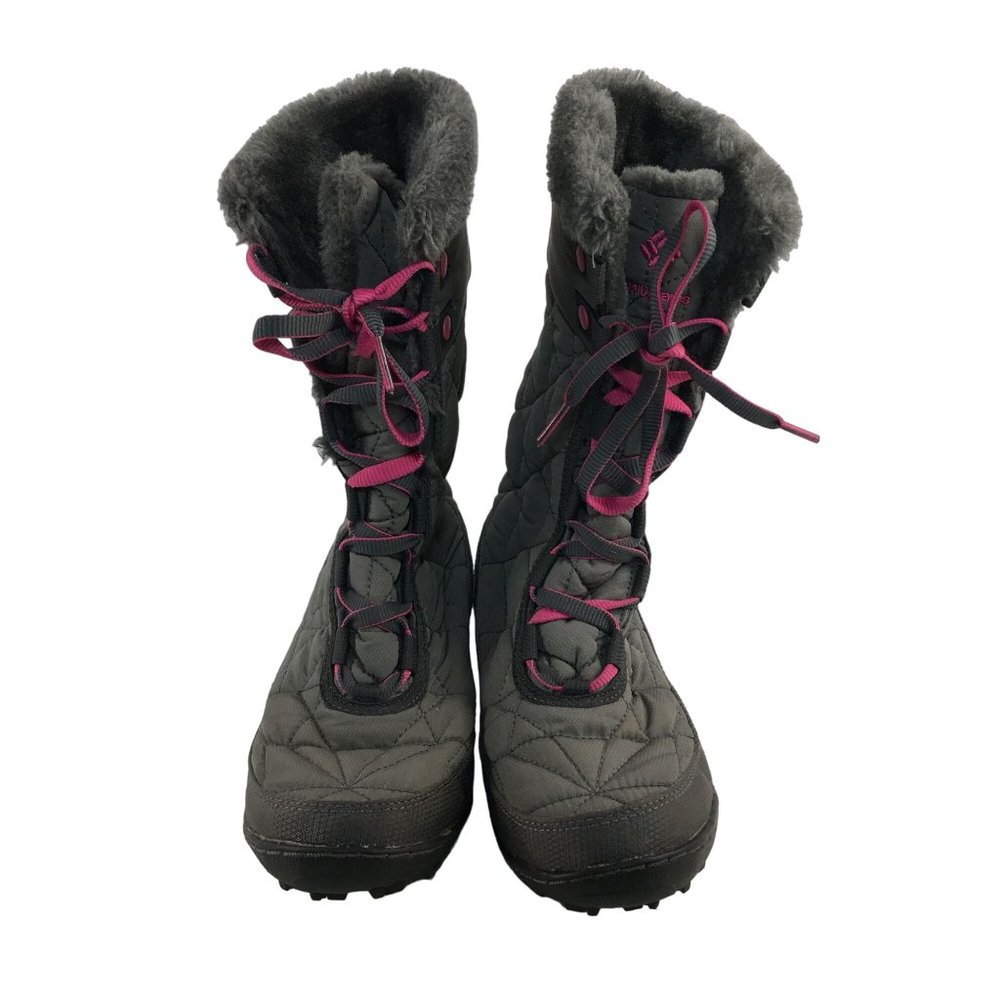 COLUMBIA GIRLS OMNI GRIP 200 GRAM GRAY WATERPROOF WINTER BOOTS BY1313-051 SIZE 3